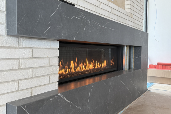 Gas Fireplace Install Linear Stone 2025 - Fireplace Gallery