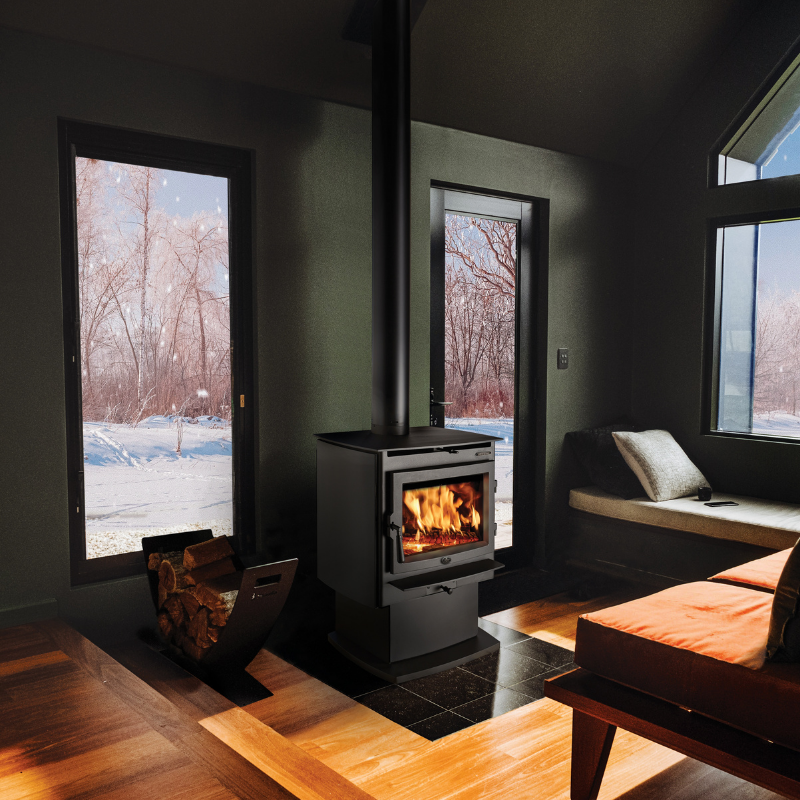 Lopi – Evergreen NexGen-Hybrid Wood Stove - Fireplace Gallery