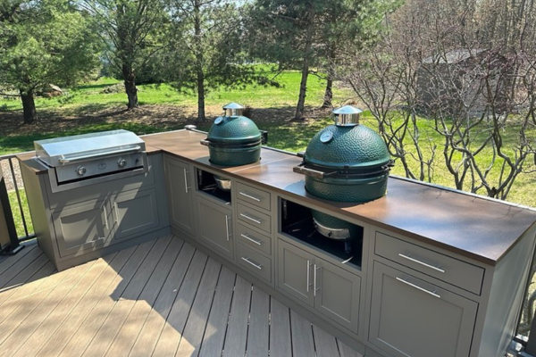 Outdoor kitchen install big green egg 2026 - Fireplace Gallery